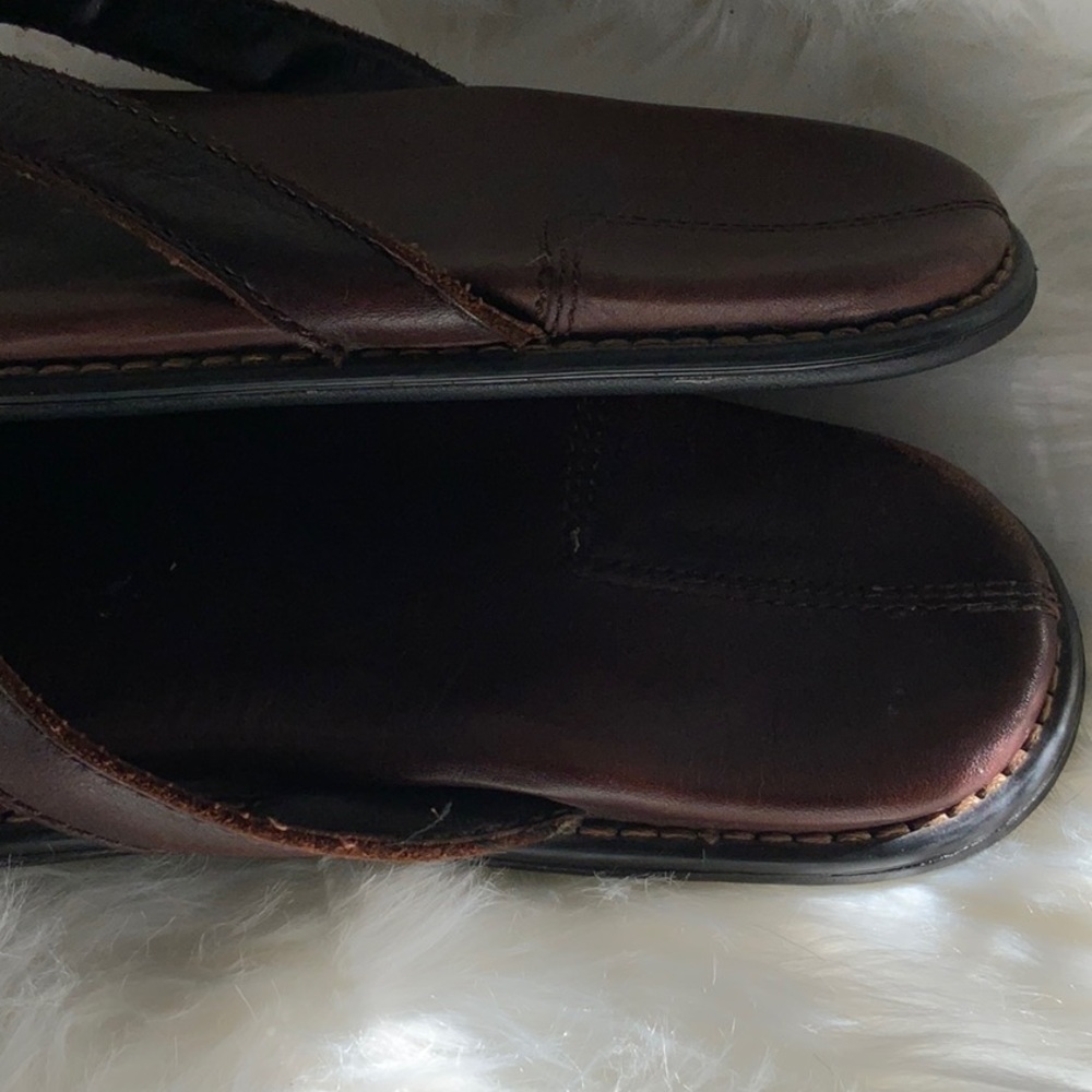🩴TOMMY HILFIGER Men’s thong sandals🩴 medium brown leather. Size 9M - Picture 9 of 10
